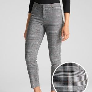 GAP Skinny Ankle Mid Rise Stretch Plaid Pants